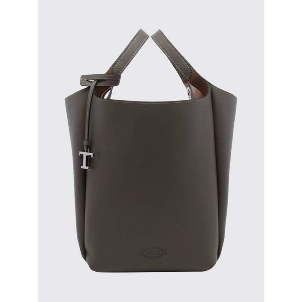 Tod's Women Hammered Leather Bucket Bag Tod's With Double Handle And Charm